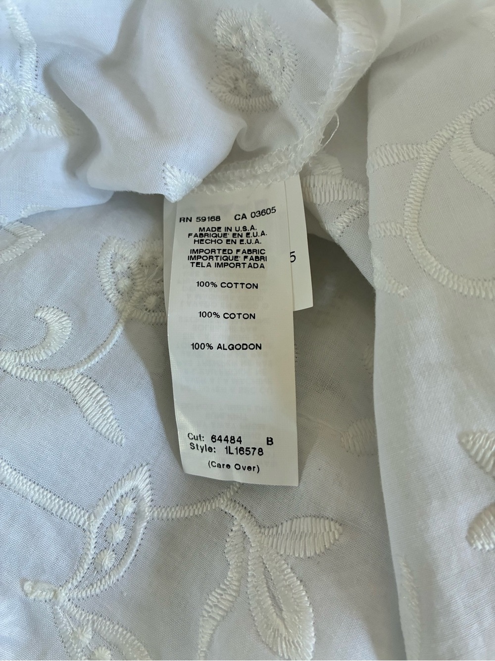 Karen Kane White Embroidered Floral Top - Picture 7 of 7